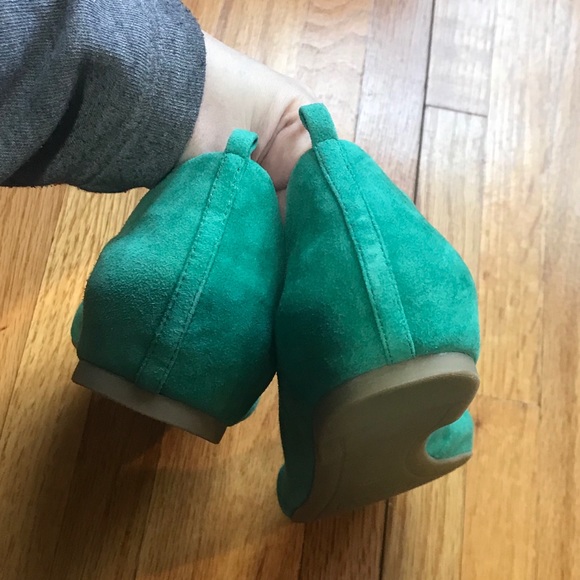 J.Crew Cece Suede Ballet Flat - Green - Size 8.5 - Picture 3 of 7